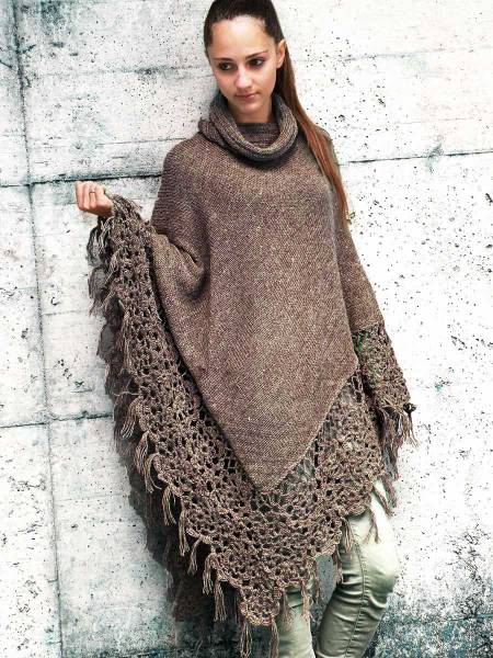 Tamara alpaca wool poncho