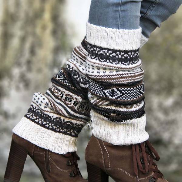 Wool socks and leg warmers