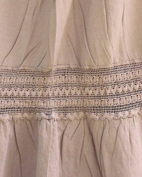Beige Pima cotton detail