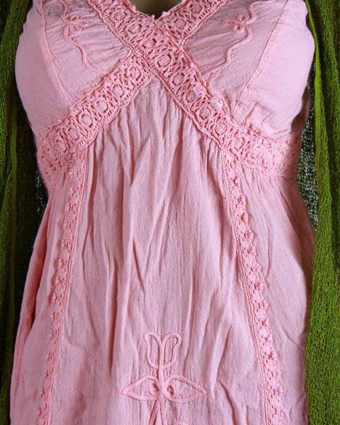 Artisanal Pima cotton embroidery