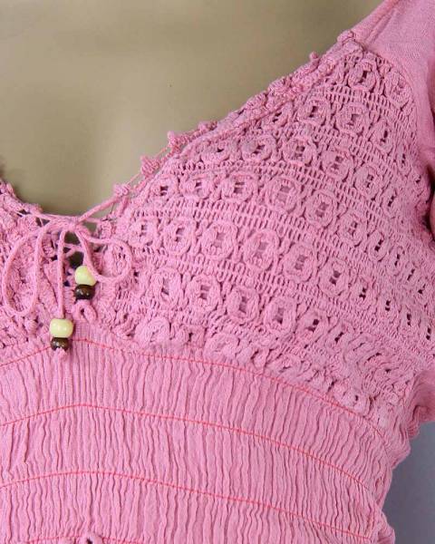 Neckline summer cotton dresses Pima cotton