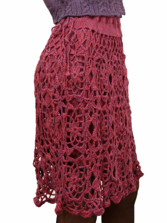 Viola alpaca crochet skirt