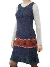 vestito donna scamiciato blu gessica