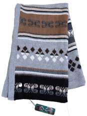 chal rectangular de alpaca gris claro anita