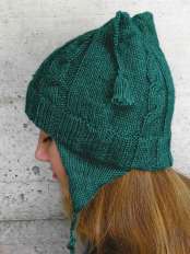 cappello donna con orecchie rettangolare treccia