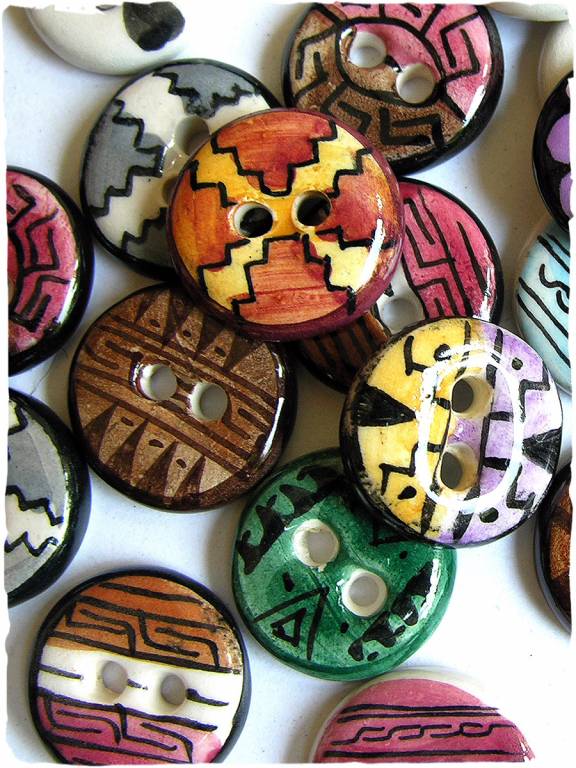 Ceramic buttons
