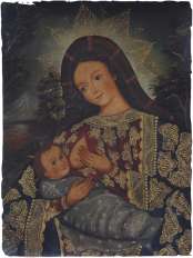 madonna con bambino quadro ad olio
