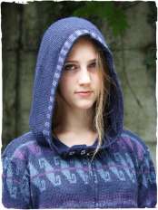 titicaca cardigan di lana con cappuccio