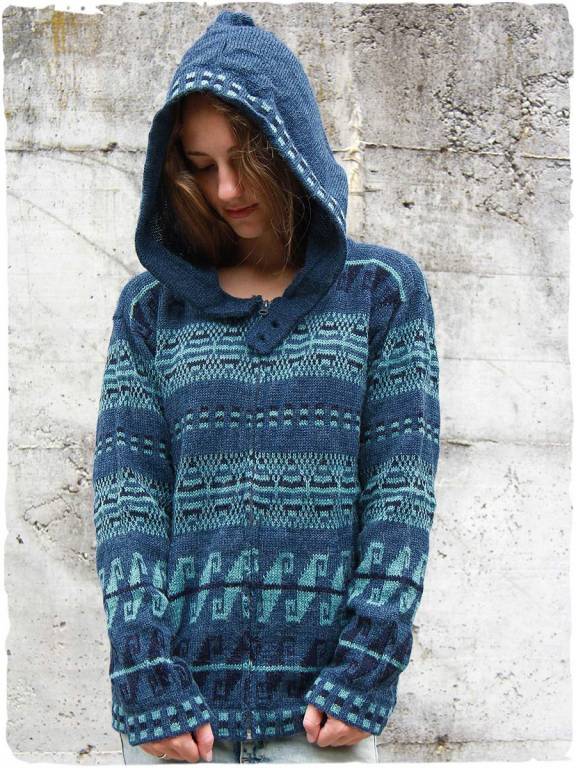 Titicaca wool of alpaca cardigan