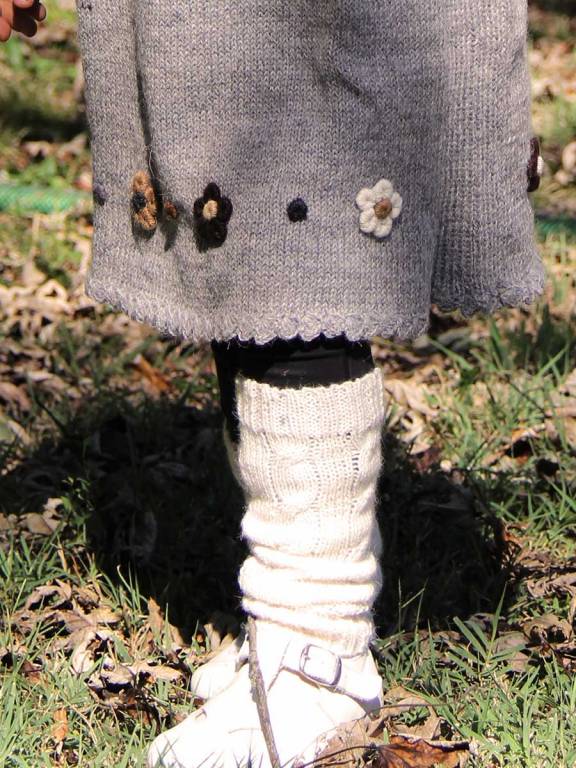 Margherita Girl's alpaca leg-warmers