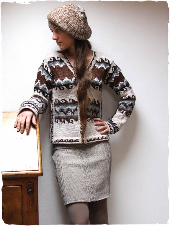Alpaca cardigan New Rakele