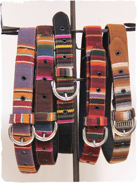 Ethnic alpaca belts