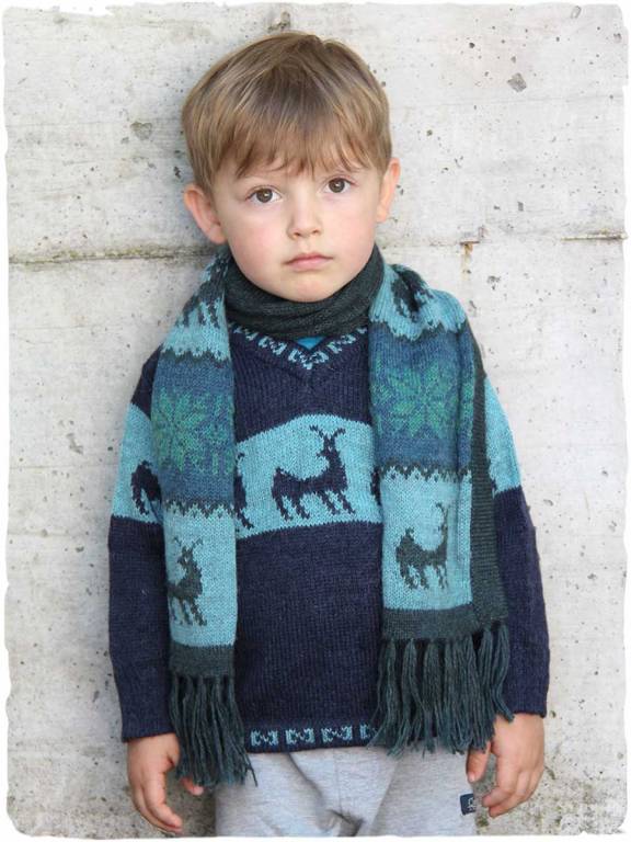Boys alpaca wool scarf Raffaello