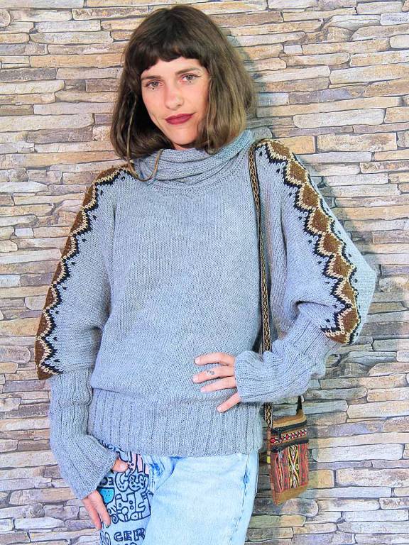 Bat sleeve alpaca sweater Juana
