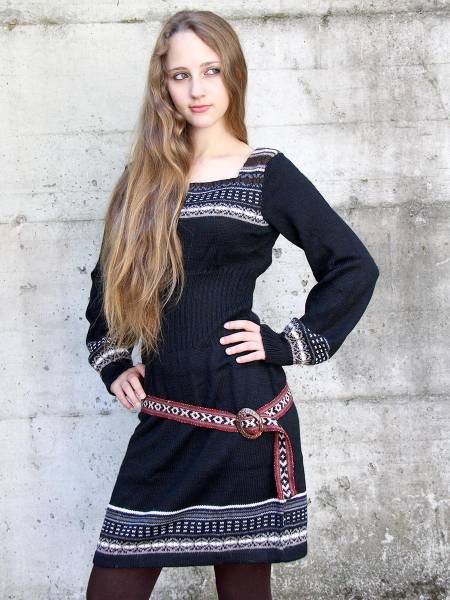 Giuditta alpaca short dress