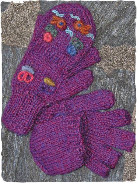 Ski Iris alpaca mitten-gloves