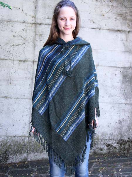 Esmeralda alpaca woll poncho