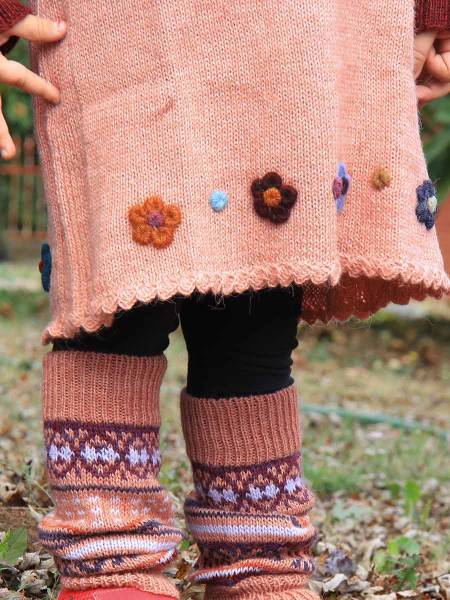 Girl's alpaca leg-warmers