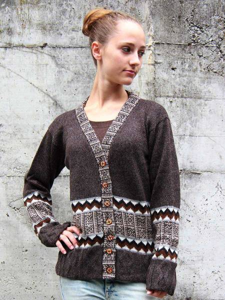 Alpaca wool cardigan Debora