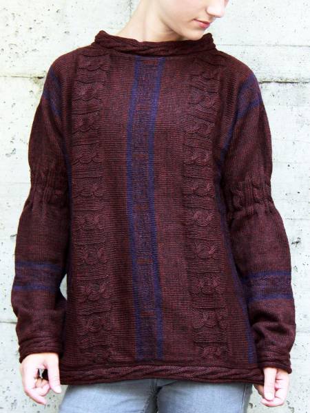 Nazca Jacquard knit alpaca sweater