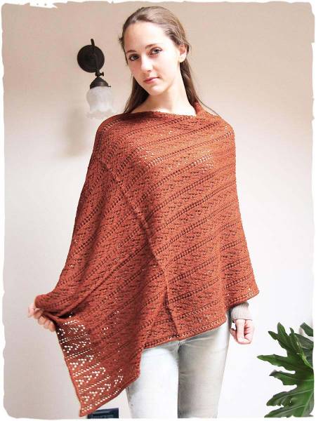 Alpaca knit poncho Tango