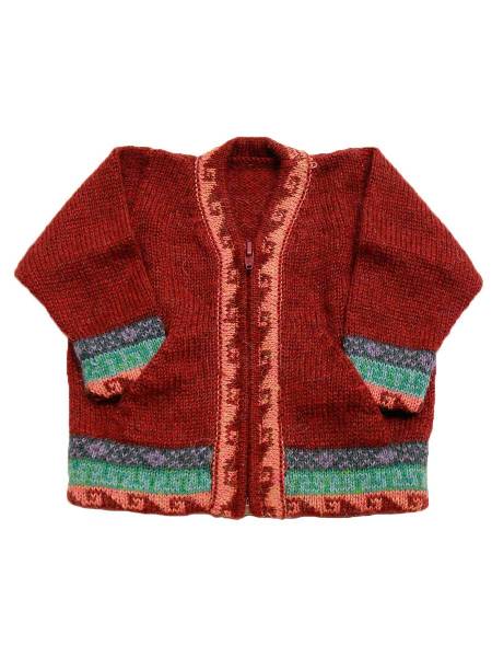 Alpaca wool baby cardigan Enea