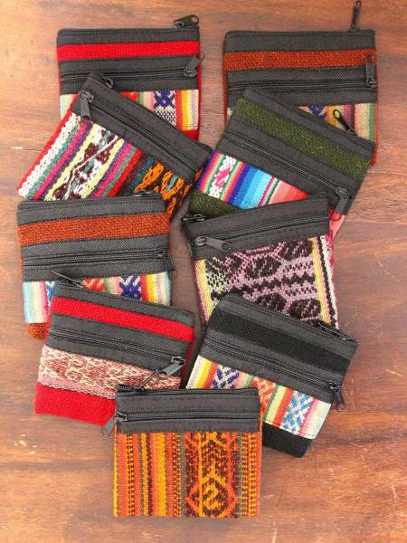 Ethnic fabric wallet Gastone