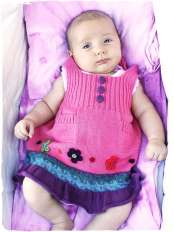 knitted baby girl cotton dress