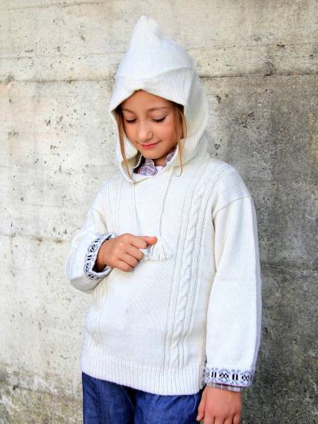 Francy knitted alpaca sweater for kids