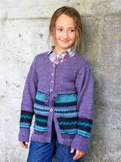 Alphee Alpaka Strickjacke Alpaka Schal für Mädchen Pippi.