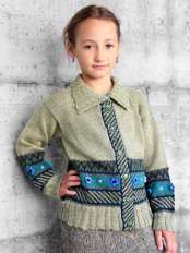alpaca cardigan for kids Bianca.