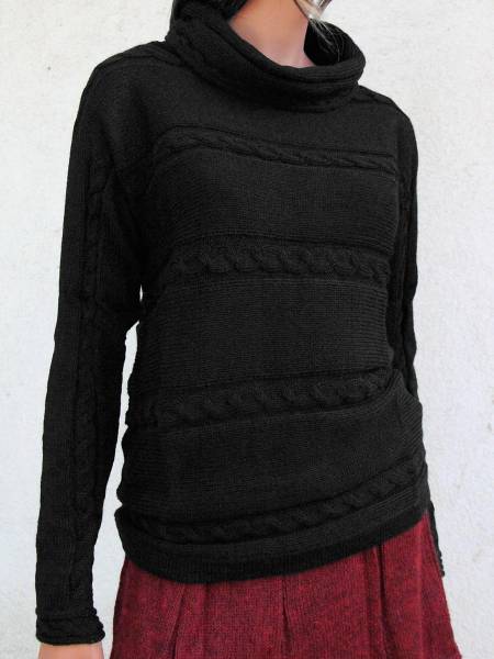 High neck alpaca pullover Celia