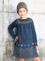 blue wool baby dress Esperanza 0+20.