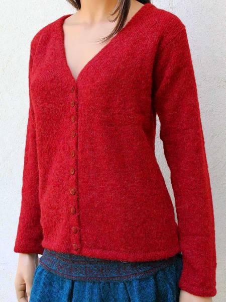 Women's alpaca cardigan sweater Marilyn