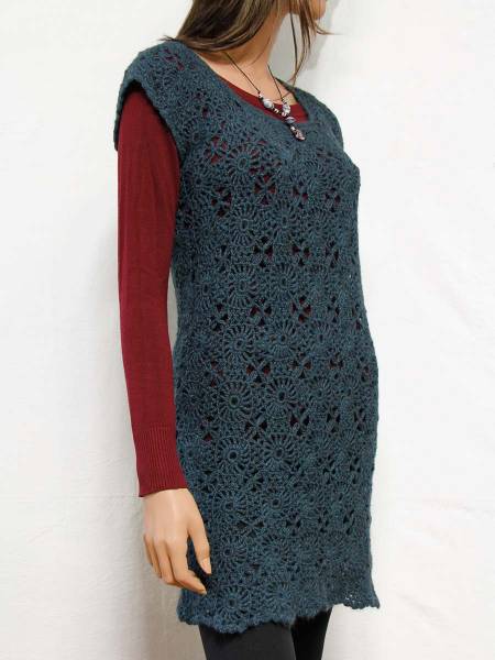 Tatiana alpaca wool crochet dress