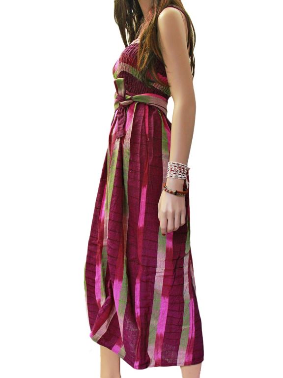 Isabella ethnic long dress - Hippie Sundresses - La Mamita
