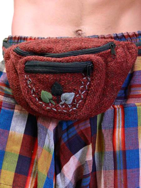 Embroidered ethnic belt bag