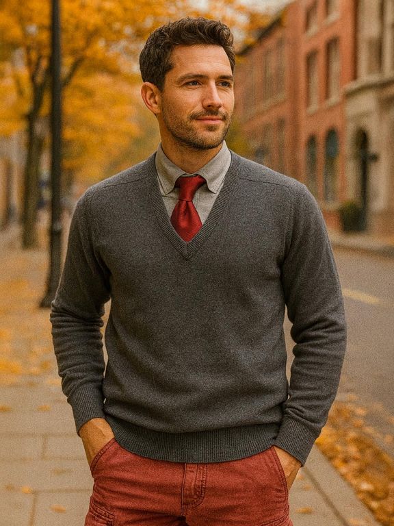 Maglione cashmere Jason Grigio.