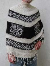 Alpaca poncho Camacho white bis.