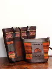 Boho leather bag