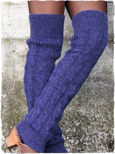 Treccia alpaca wool leg-warmers