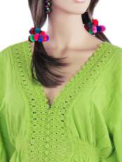 Camisa de playa mujer verde Anika.