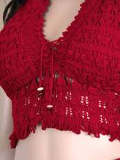 Top cuello halter rojo Sally.