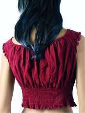 Crop top dos nu rouge Monia.