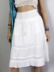 Boho white skirt Lina.
