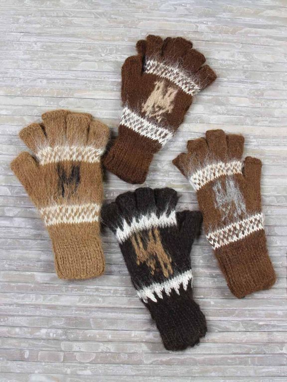Gants demi doigts Llama.