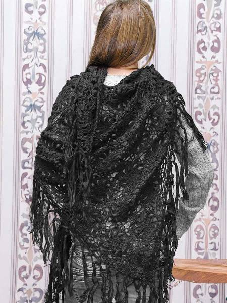 Cinzia crocheted alpaca shawl