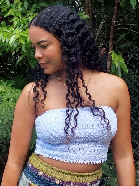 Strapless bandeau top Estela