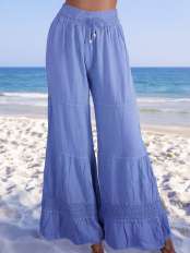 Pantaloni larghi donna celesti Song.