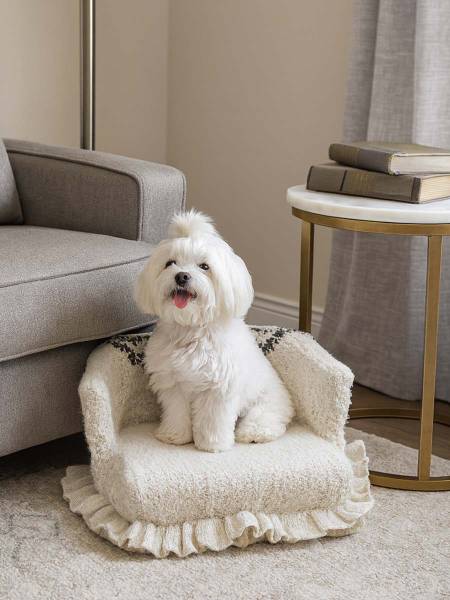 Sofa for dogs in alpaca wool Fufi